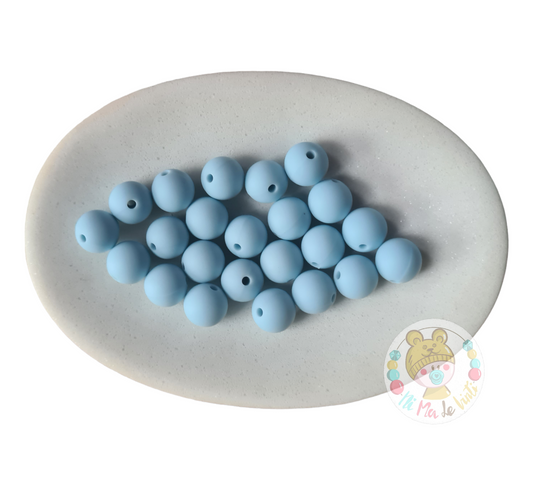 Light Dusty Blue 12mm Beads