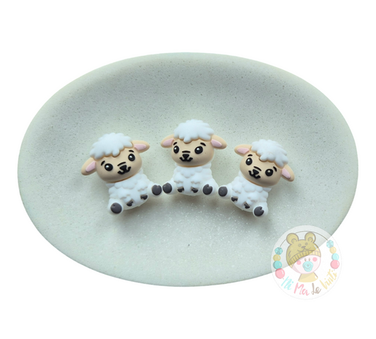 3D Sheep Silicone Beads