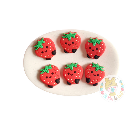 Strawberry Silicone Beads