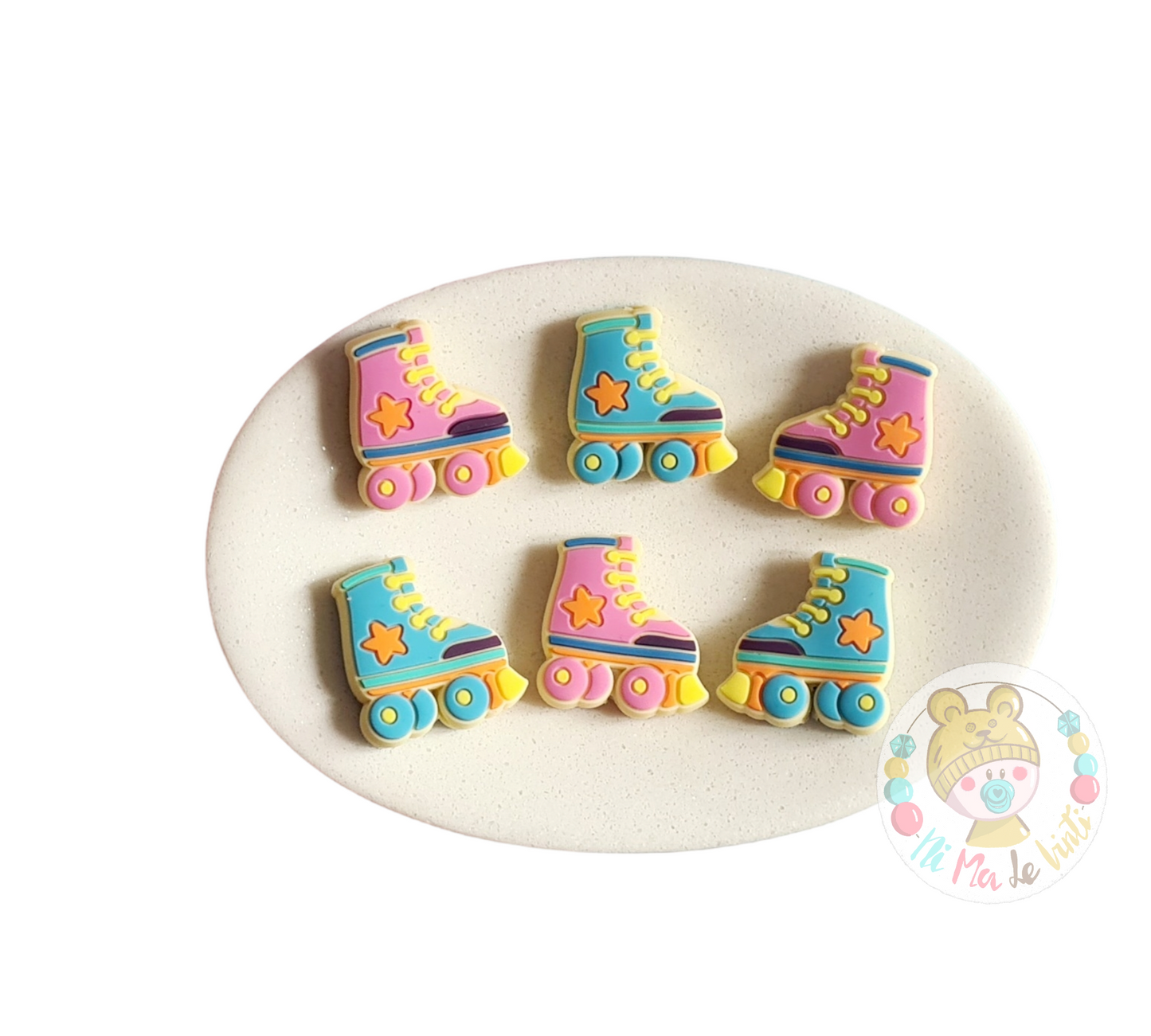 Roller Skates  Focal Silicone Beads