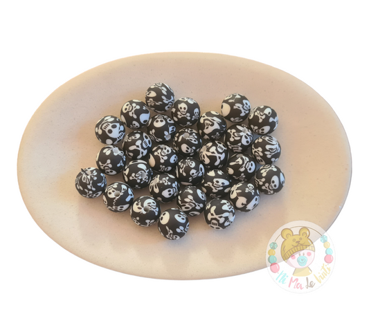 Print 12mm Silicone Beads