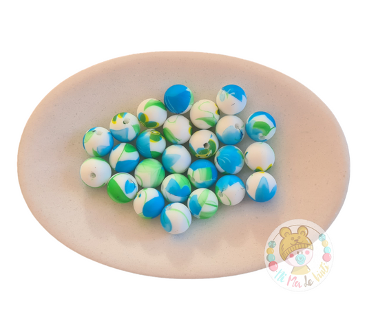 Print 12mm Silicone Beads