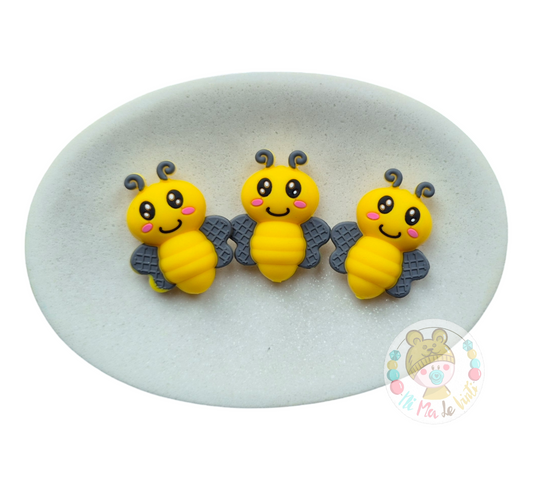 3D Bee Silicone Beads