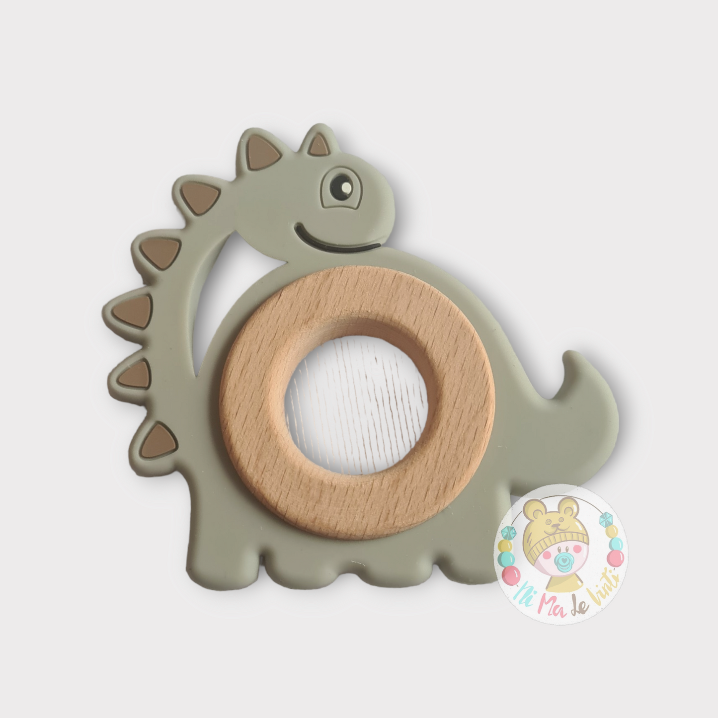 Dinosaur Wooden/Silicone Teether