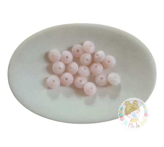 12mm Lentil Beads- Light Pearl