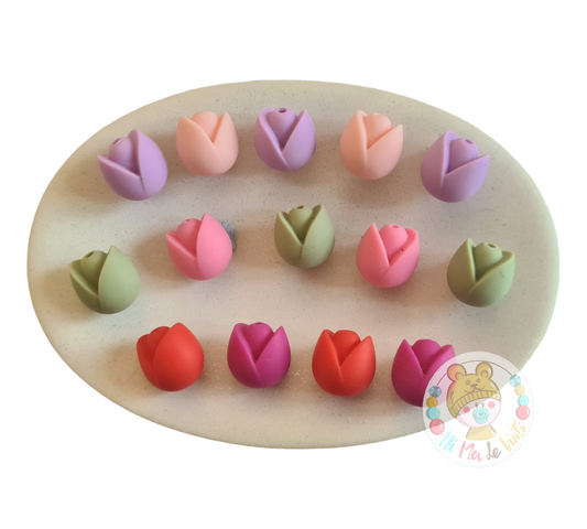 Tulip Flower Silicone Bead