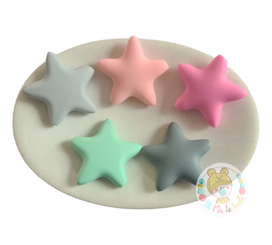 Large stars silicone beads
