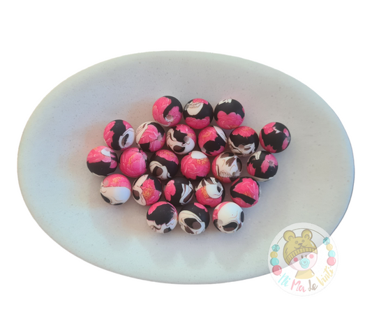 Print 12mm Silicone Beads