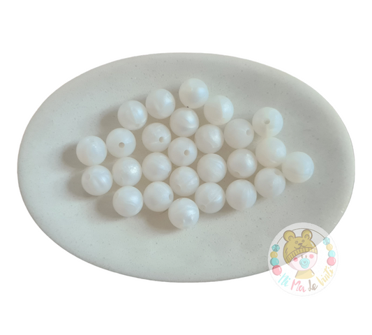 Pearl White 12mm Beads