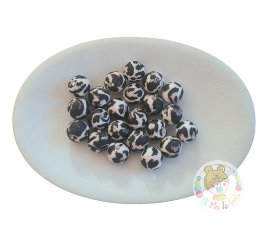 Print 12mm Silicone Beads