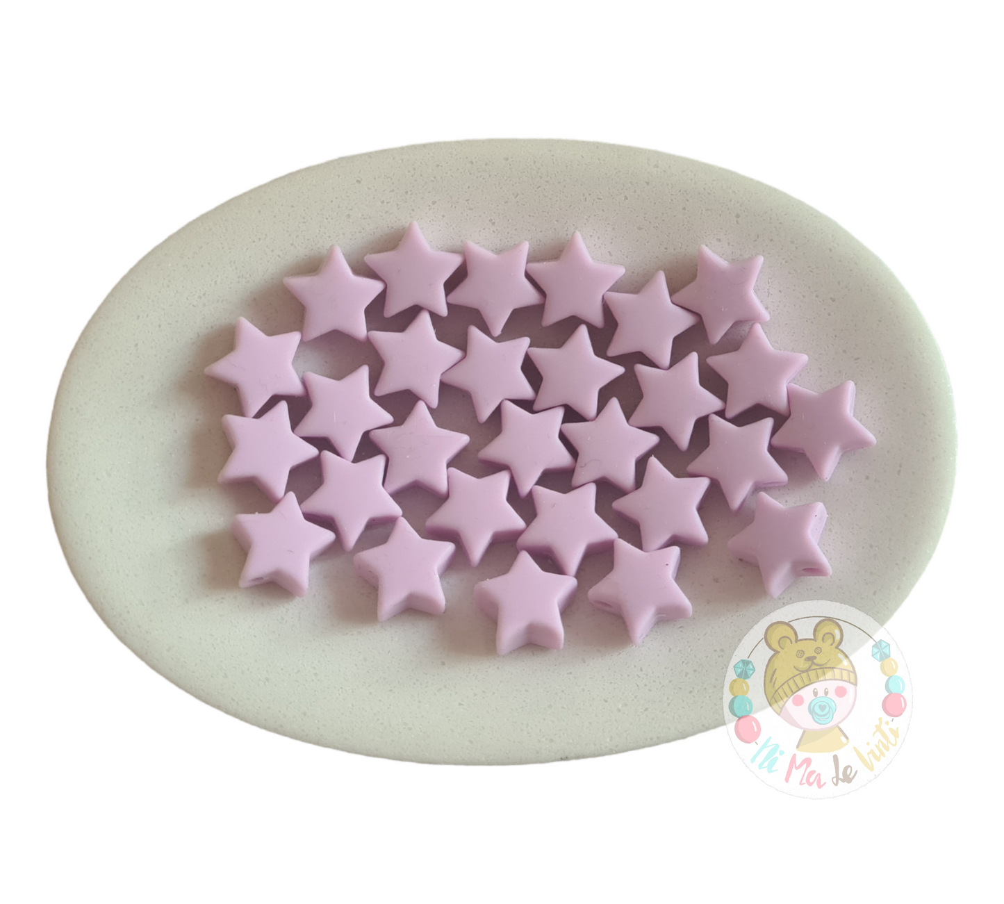 14mm silicone star beads