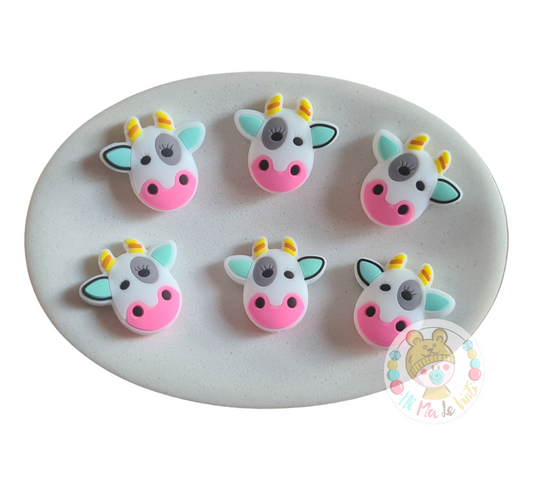 Cow Silicone Beads