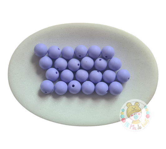 Macaroon Purple 12mm Beads