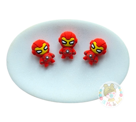 3D Iron Man Silicone Beads
