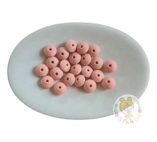 12mm Lentil Beads- Peach