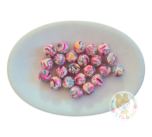 Print 12mm Silicone Beads