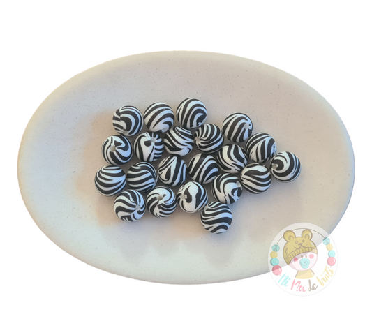 Print 12mm Silicone Beads