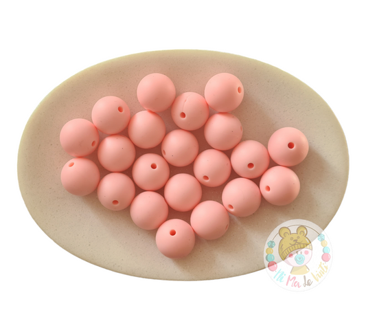 Light Pink ( Candy Pink) 15mm Silicone Beads