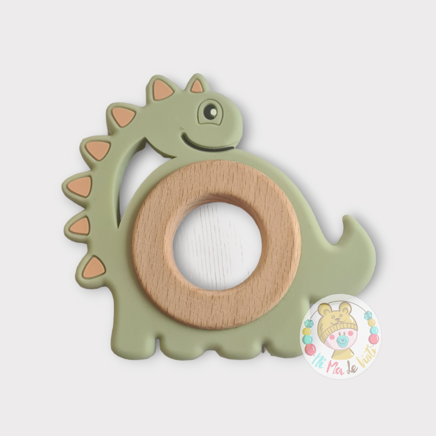 Dinosaur Wooden/Silicone Teether