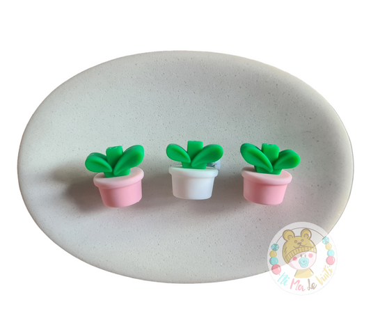 Flower Pot Silicone Beads