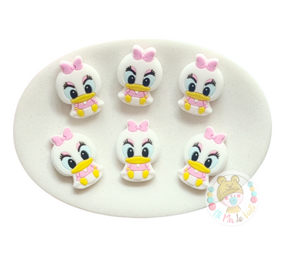 Daisy Duck Focal Silicone Beads