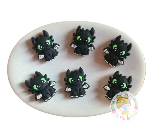 Toothless Dragon Silicone Beads