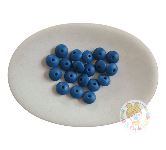 12mm Lentil Beads- Sapphire