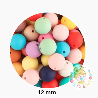 Round silicone beads Set - 12mm