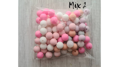 9mm Round silicone beads / 50 PCS Set / Round Silicone Beads/ BPA free/  Silicone beads set/DIY Silicone Beads