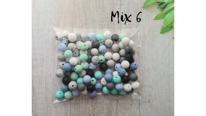 9mm Round silicone beads / 50 PCS Set / Round Silicone Beads/ BPA free/  Silicone beads set/DIY Silicone Beads
