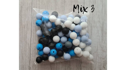 9mm Round silicone beads / 50 PCS Set / Round Silicone Beads/ BPA free/  Silicone beads set/DIY Silicone Beads
