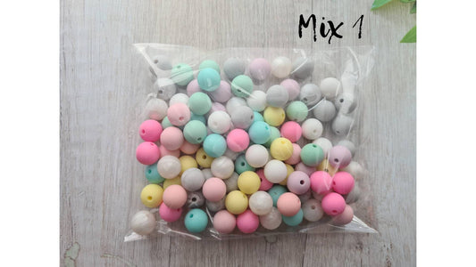 9mm Round silicone beads / 50 PCS Set / Round Silicone Beads/ BPA free/  Silicone beads set/DIY Silicone Beads